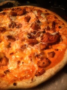 Last night's buffalo chicken pizza.
